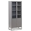 Vitrinenschrank Piring Grau