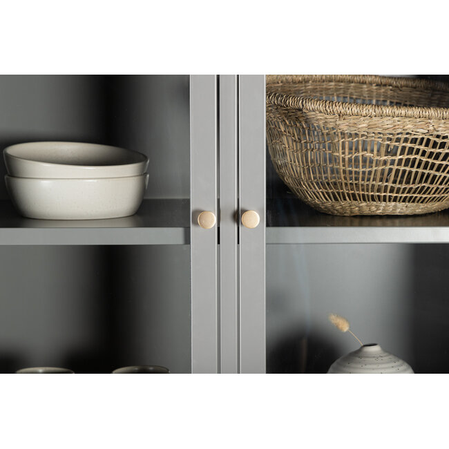 Vitrinenschrank Piring Grau