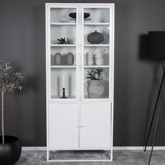 Venture Home Vitrinenschrank Bakal Weiß
