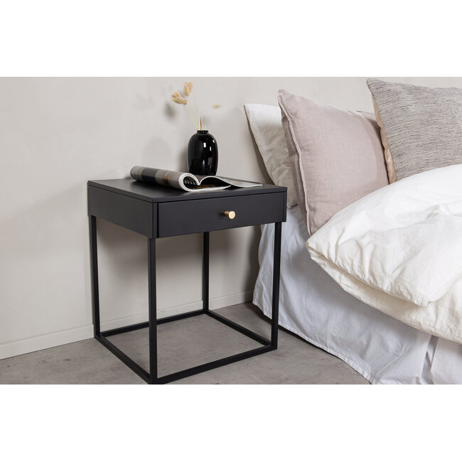 Nachttisch Bakal Schwarz