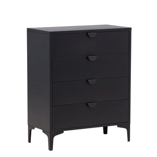 Venture Home Stilvolle Schubladenschrank Piring Schwarz