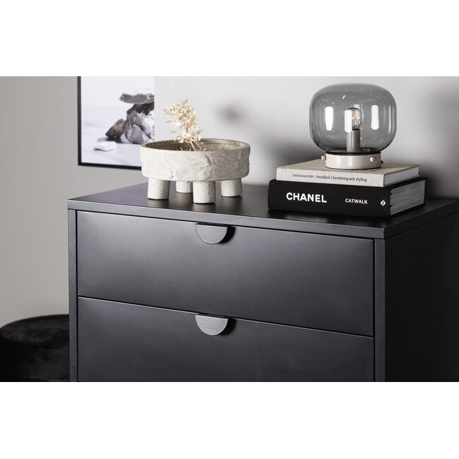 Stilvolle Schubladenschrank Piring Schwarz