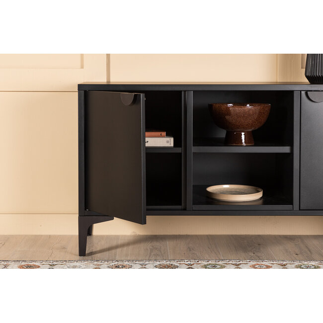 Lowboard Piring - TV Schrank Schwarz