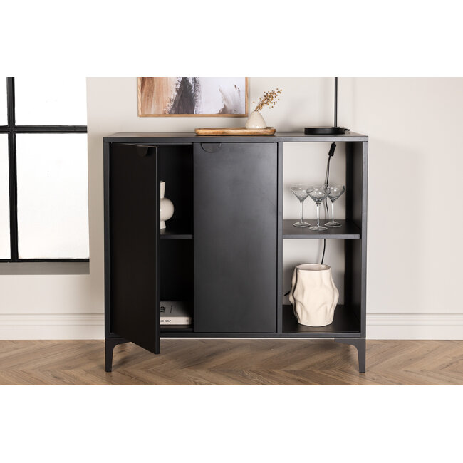 Vitrinenschrank Piring Schwarz