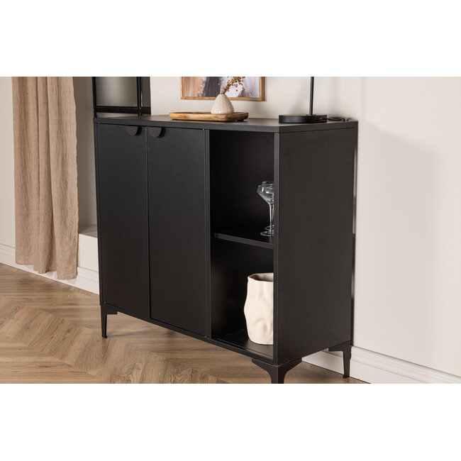 Vitrinenschrank Piring Schwarz