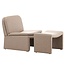 Sessel mit Hocker Bonn Braun