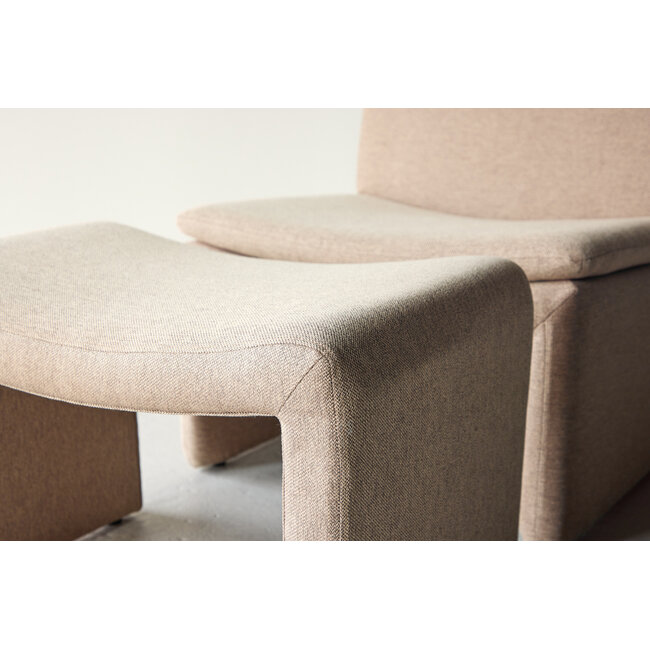 Sessel mit Hocker Bonn Braun