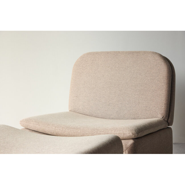 Sessel mit Hocker Bonn Braun