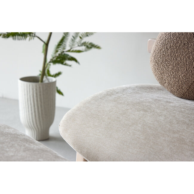 Sessel mit Hocker Rile Braun