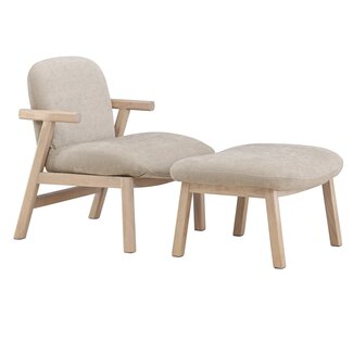 Venture Home Sessel mit Hocker Rile Braun