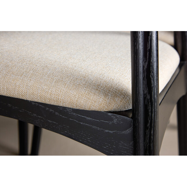 7-tlg. Essgruppe Tyresö mit Stuhl Ven schwarz