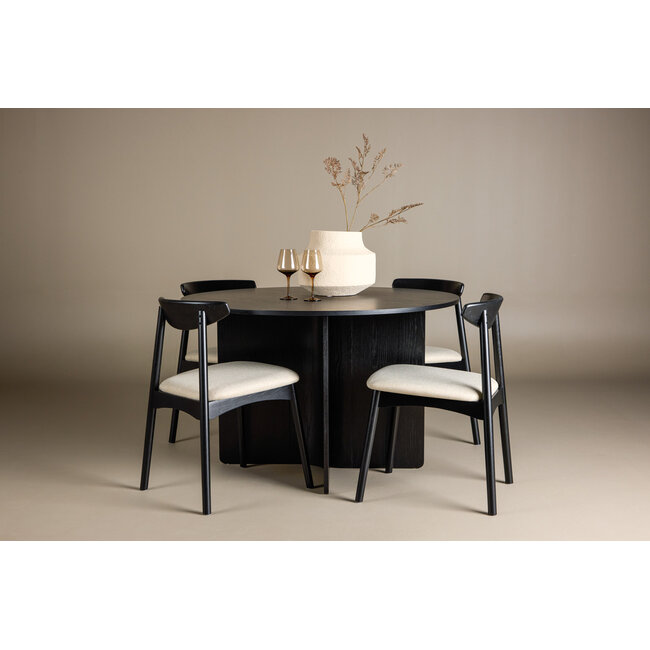 5-tlg. Essgruppe Tyresö mit Stuhl Ven Schwarz