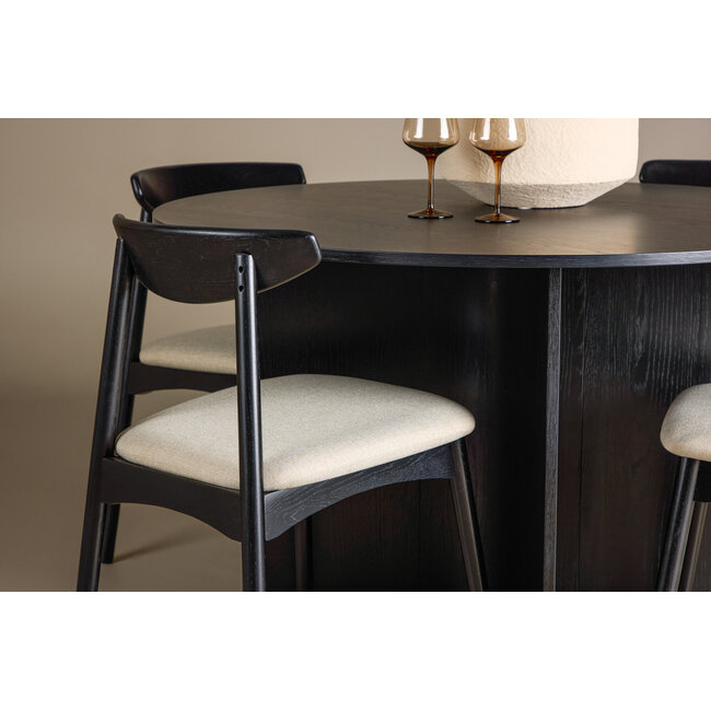 5-tlg. Essgruppe Tyresö mit Stuhl Ven Schwarz