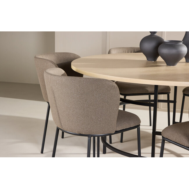 7-tlg. Set Esstisch Copenhagen mit Edina Stuhl