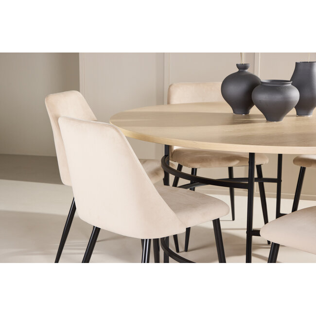 7-tlg. Set Esstisch Copenhagen mit Night Stuhl