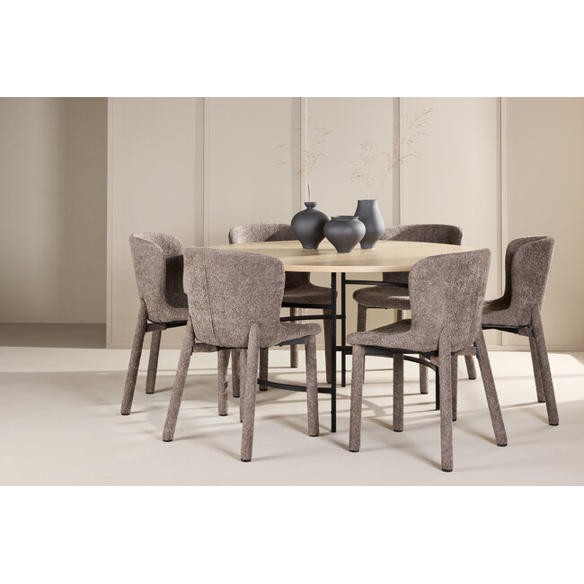 7-tlg. Set Esstisch Copenhagen mit Astoria Stuhl