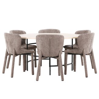 Venture Home 7-tlg. Set Esstisch Copenhagen mit Astoria Stuhl