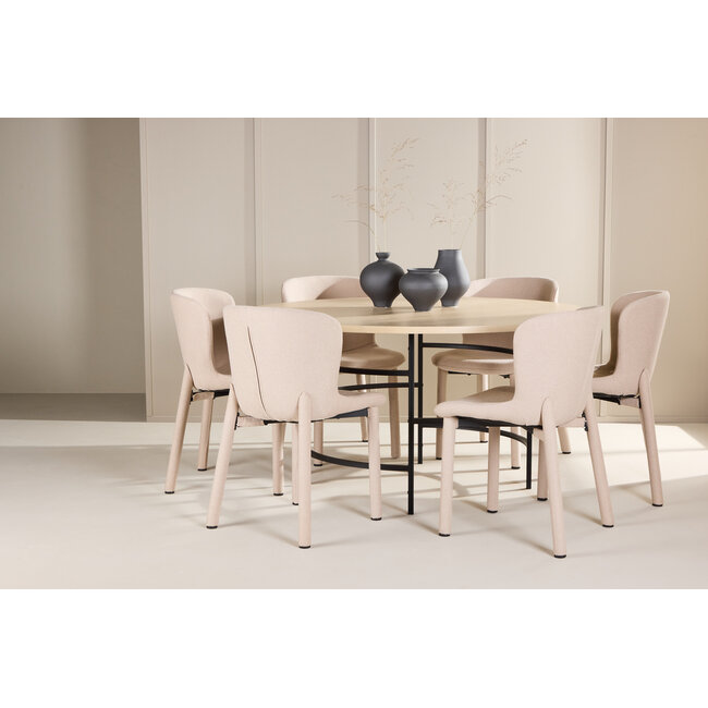 7-tlg. Esstisch Copenhagen mit Astoria Stuhl