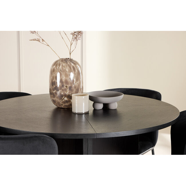 5-tlg. Ausziehbarer Esszimmer-Set Strada mit Edina Stuhl