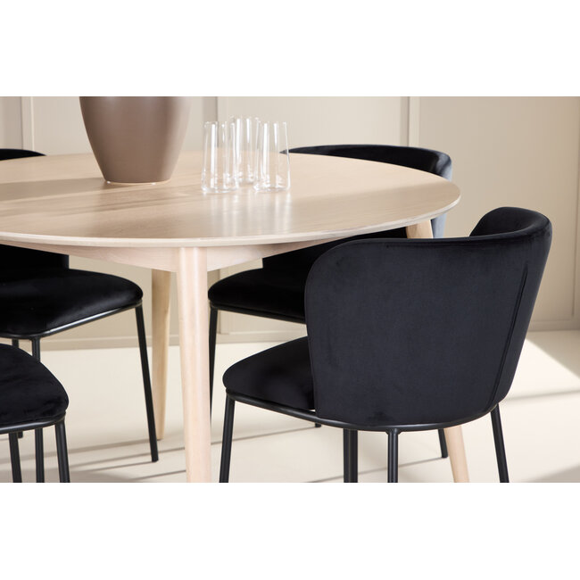 5-tlg. Esstisch Flora mit Edina Stuhl