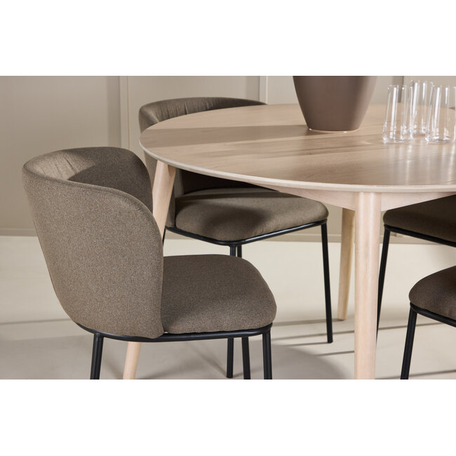 5-tlg. Esstisch Flora mit Edina Stuhl