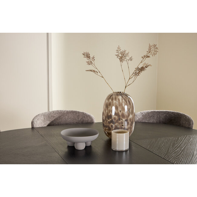 7-tlg. Ausziehbarer Esstisch Strada mit Astoria Stuhl Braun