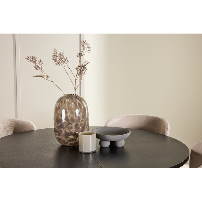 5-tlg. Ausziehbarer Esstisch Strada mit Astoria Stuhl Beige