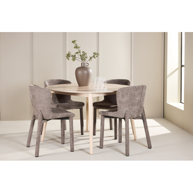 5-tlg. Esstisch Flora mit Astoria Stuhl