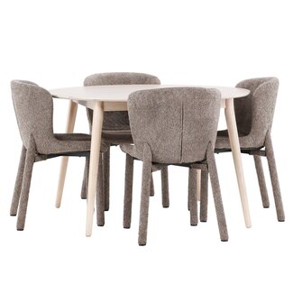 Venture Home 5-tlg. Esstisch Flora mit Astoria Stuhl