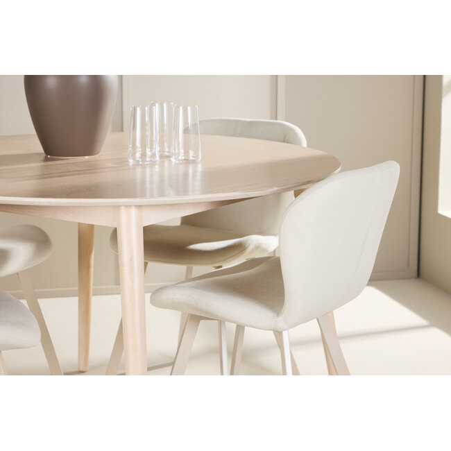 5-tlg. Esstisch Flora mit Lilja Stuhl