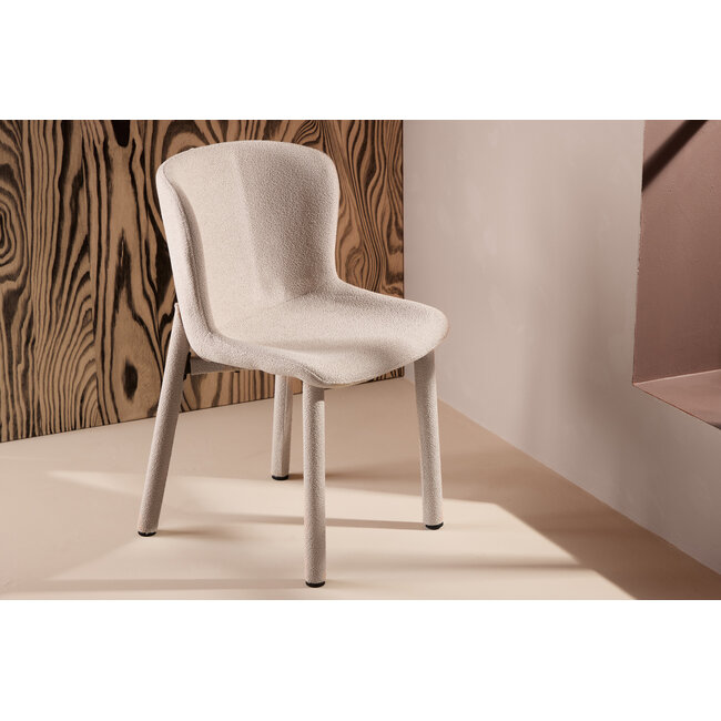 5-tlg. Ausziehbarer Esstisch Strada mit Astoria Stuhl Beige