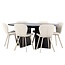7-tlg. Ausziehbarer Esstisch Strada mit Lilja Stuhl