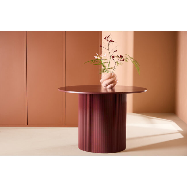 Runder Esstisch Lenox Burgunderrot Ø110 cm