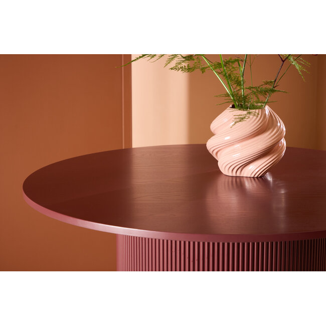 Runder Esstisch Lenox Burgunderrot Ø110 cm