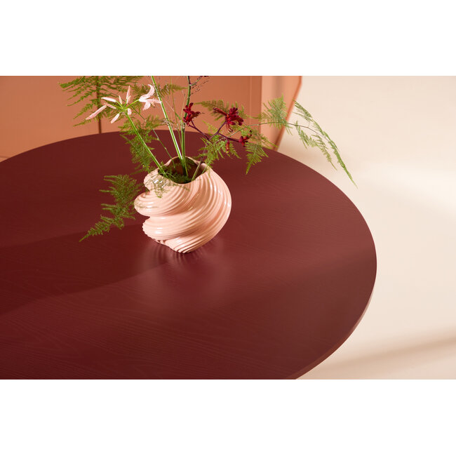 Runder Esstisch Lenox Burgunderrot Ø110 cm