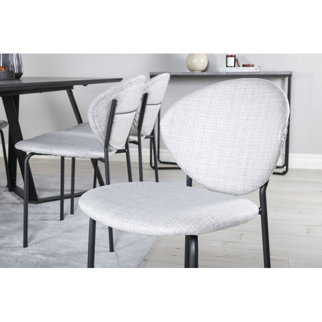 5-tlg. Esszimmer-Set Plaza mit Stühlen Vault