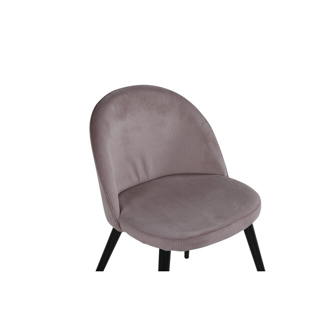 5-tlg. Esszimmer-Set Plaza mit Stühlen Velvet Pink