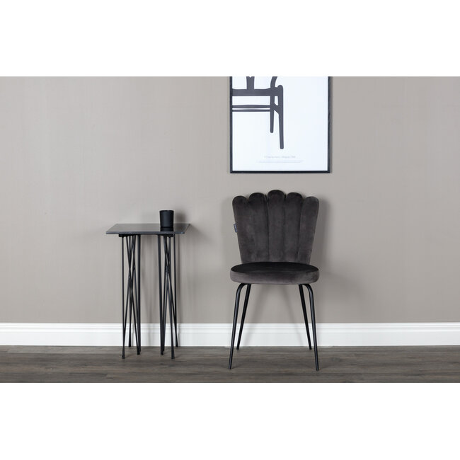 5-tlg. Esszimmer-Set Plaza mit Stühlen Limhamn Grau