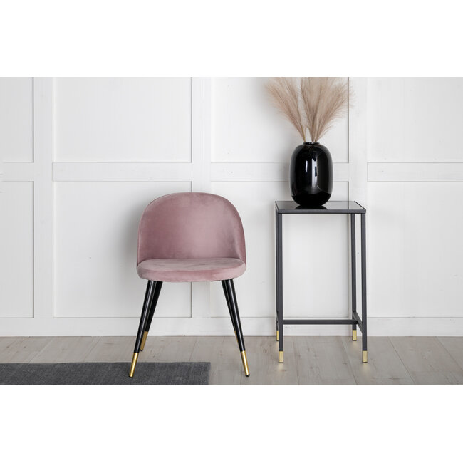 5-tlg. Esszimmer-Set Plaza mit Stühlen Velvet Pink