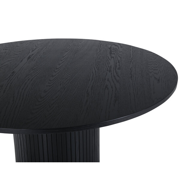 5-tlg. Esszimmer-Set Bianca Schwarz mit Stühlen Polly