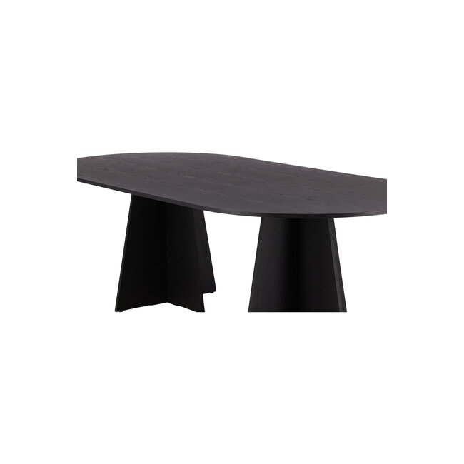 Ovaler Esstisch Bootcut Schwarz