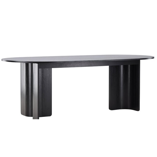 Ovaler Esstisch Tyresö Schwarz oder Natürlich