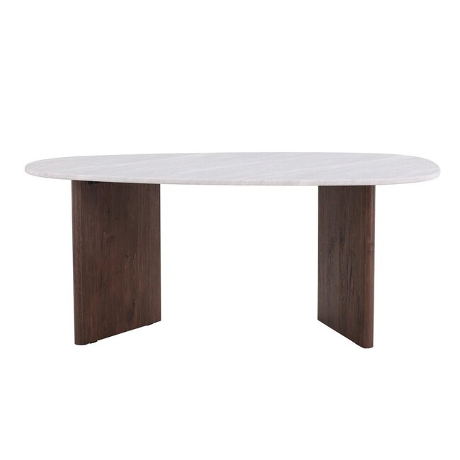 Ovaler Esstisch Grönvik Hellgrau/Braun