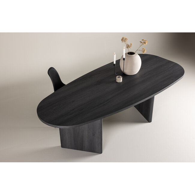 Ovaler Esstisch Grönvik Schwarz