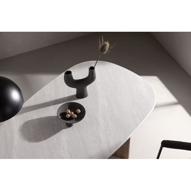 Ovaler Esstisch Grönvik Hellgrau/Braun