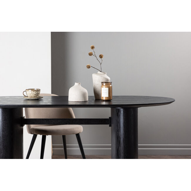 Ovaler Esstisch Isolde Schwarz