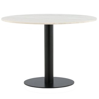 Venture Home Marmor Rounder Esstisch Estelle Weiß