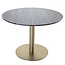 Marmor Rounder Esstisch Estelle Grau/Gold