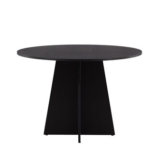 Venture Home Runder Esstisch Bootcut Schwarz