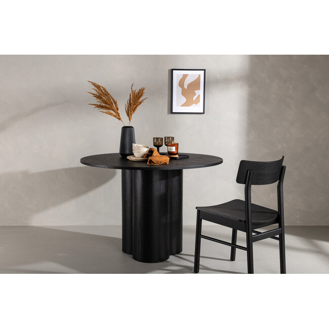Runder Esstisch Olivia – Skandinavisches Design-Statement in Schwarz